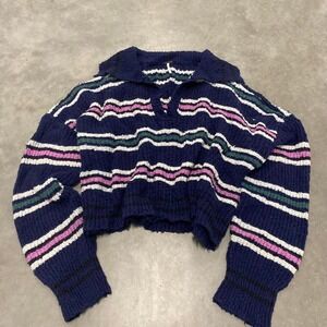Vintage 90s y2k striped sweater top Size M free people